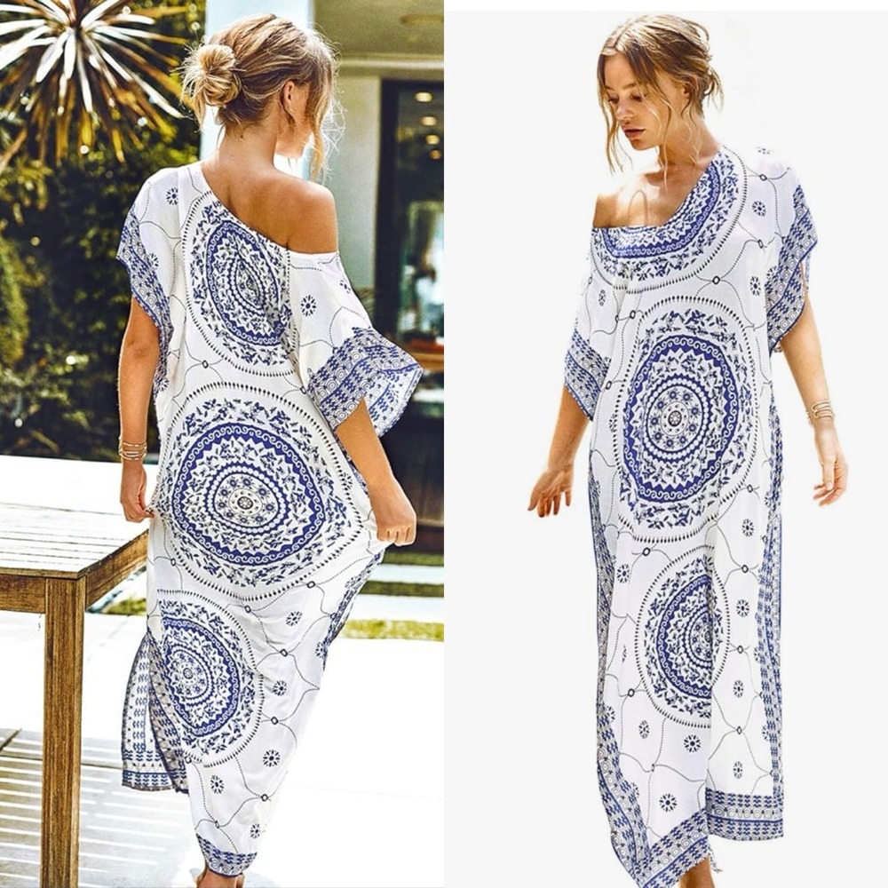 CUPSHE Women's Cover Up Boho Print
Bat Sleeve